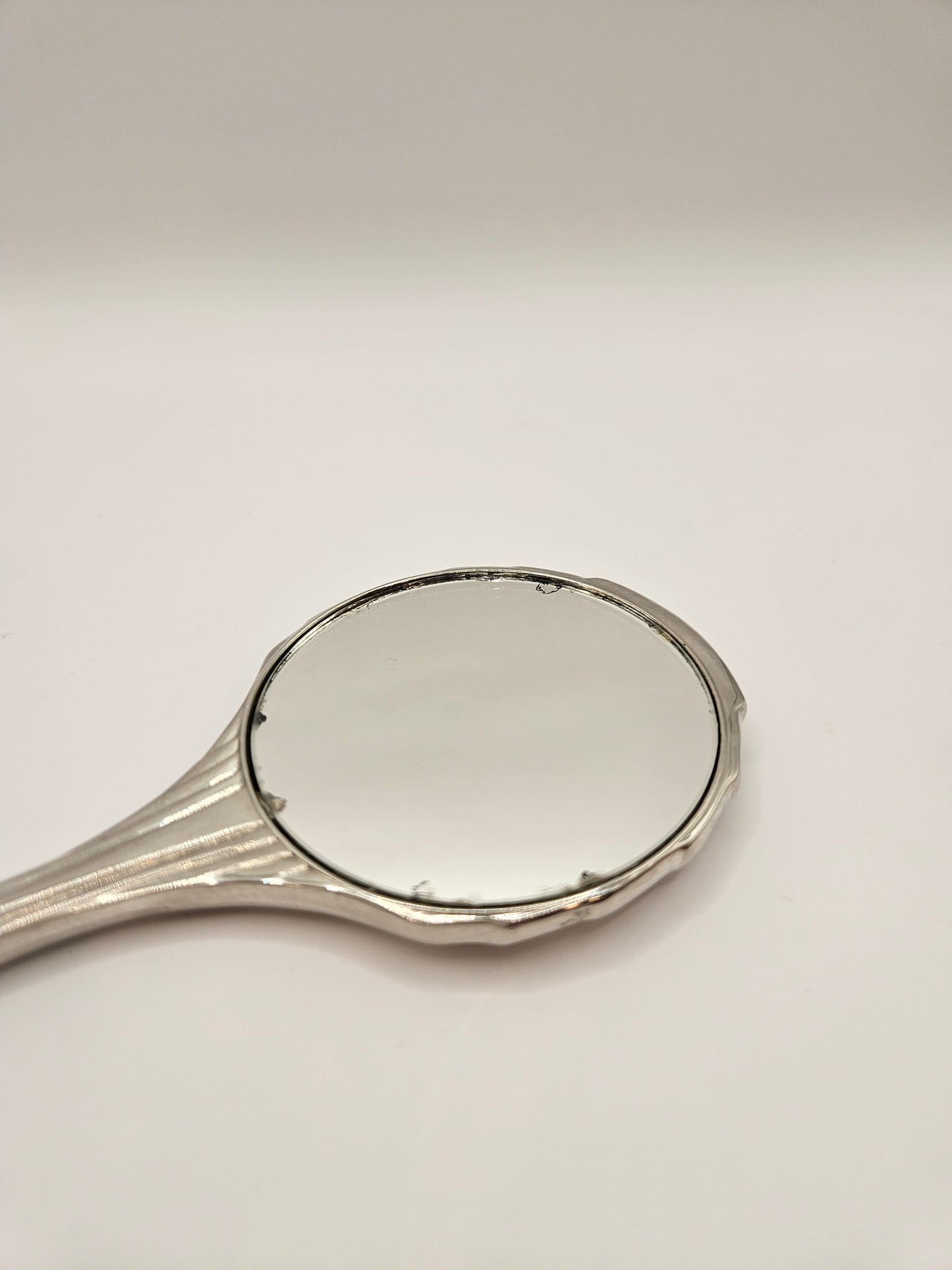 Vintage Silver Tiny Handheld Mirror