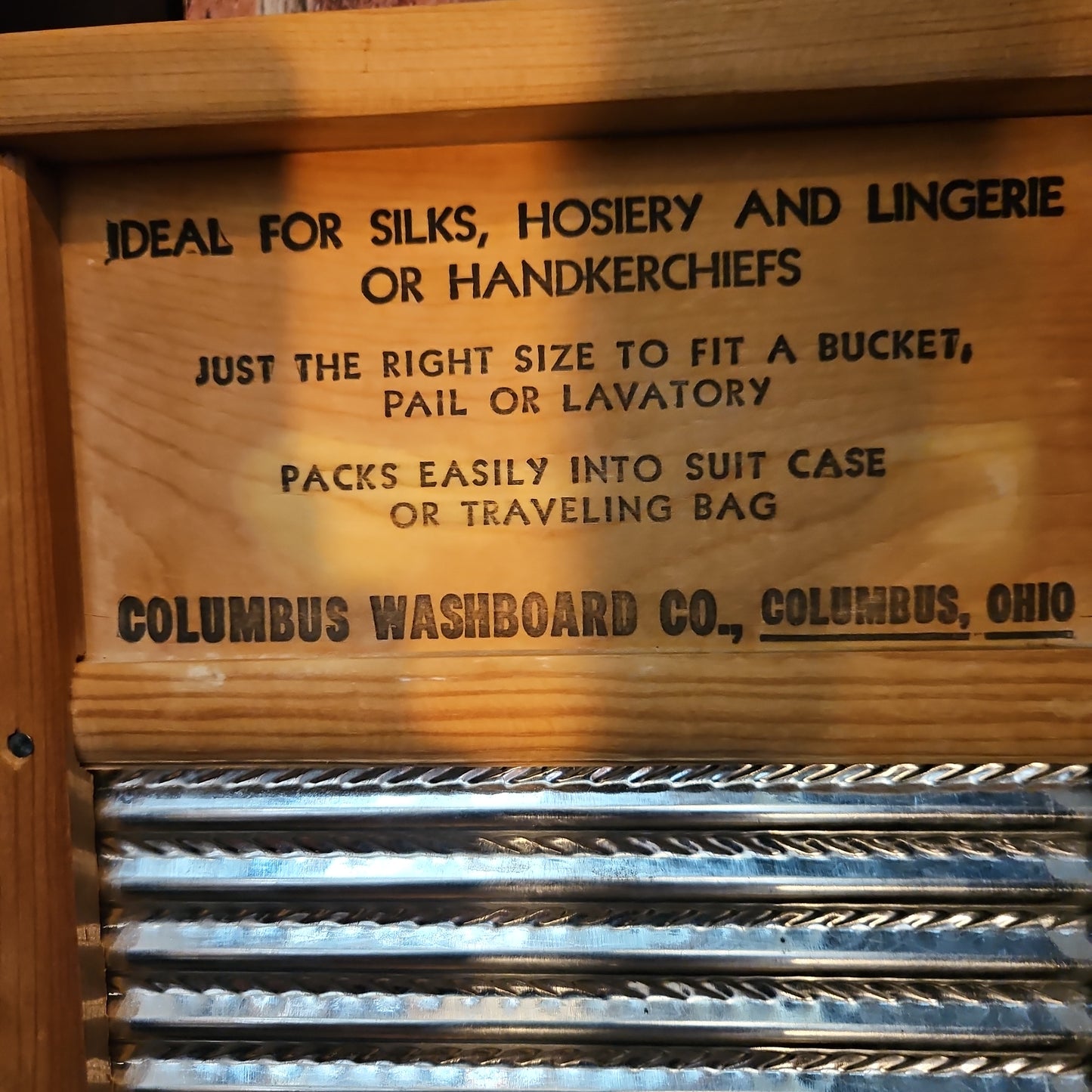 Vintage Wood & Metal Washboard