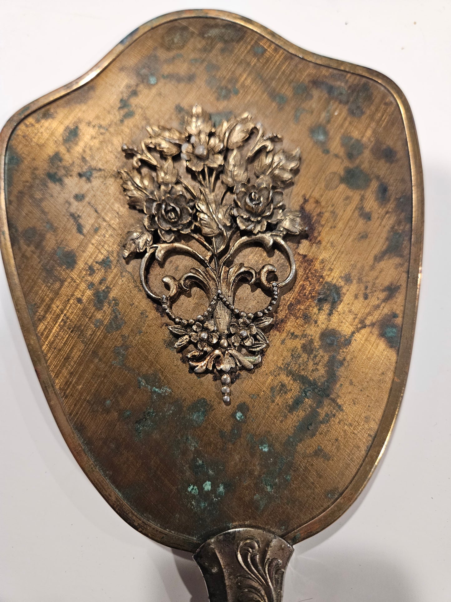 Antique Copper Hand Mirror