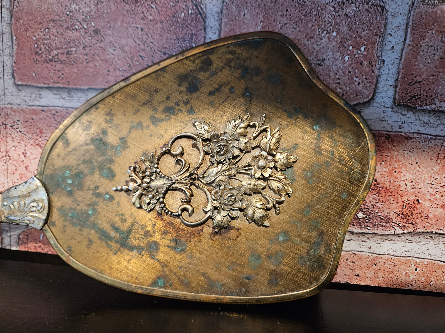 Antique Copper Hand Mirror