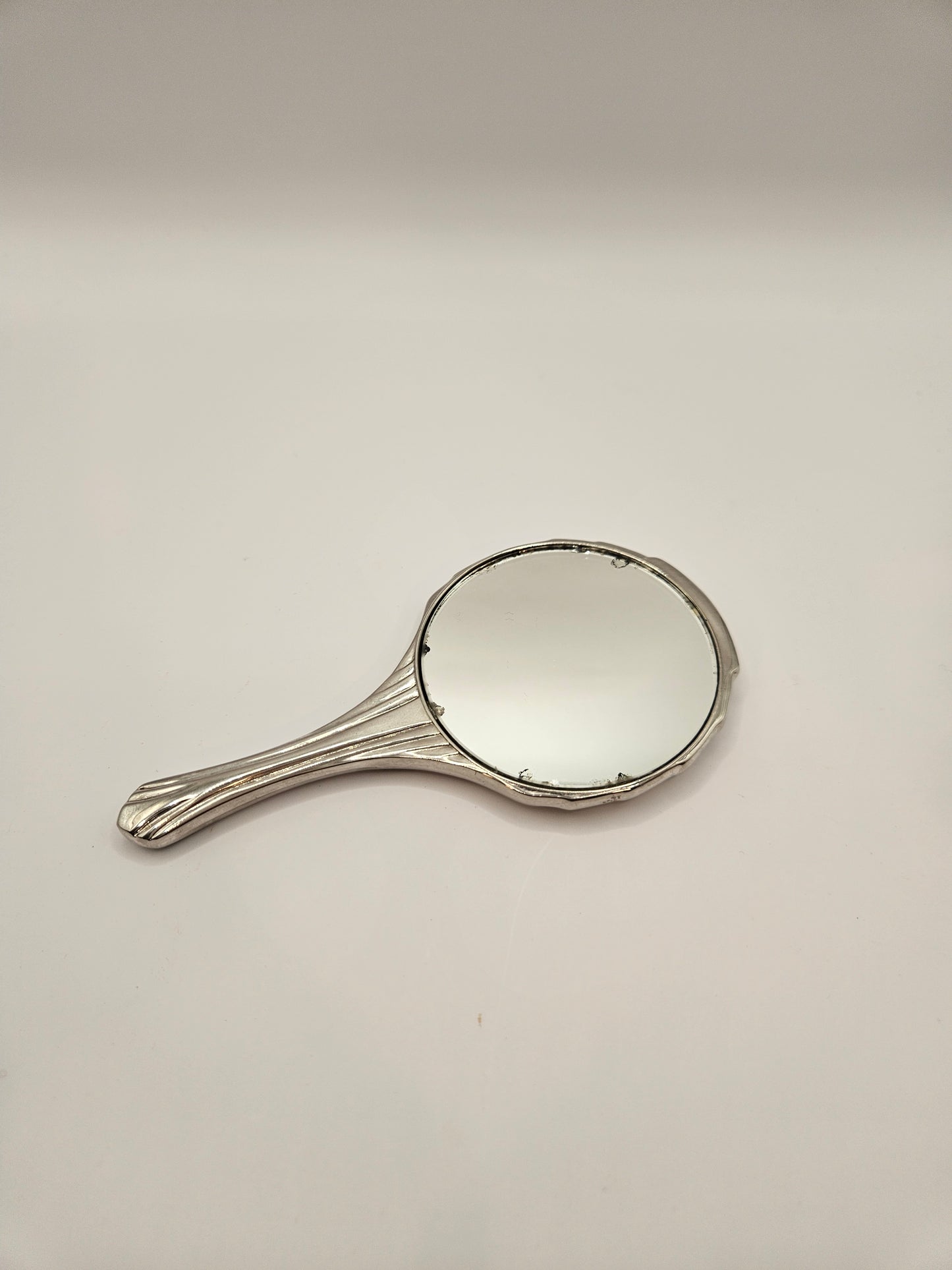 Vintage Silver Tiny Handheld Mirror