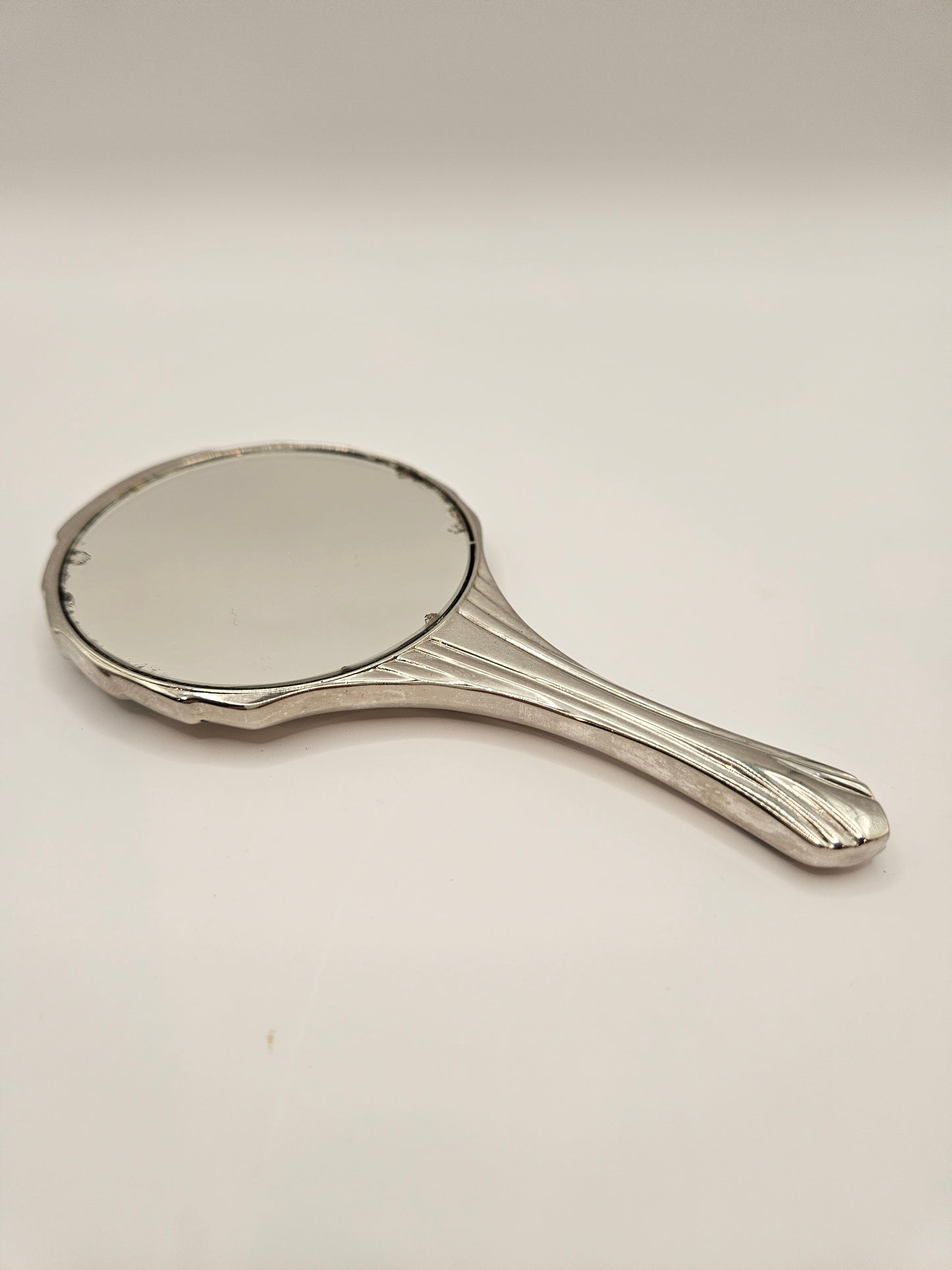 Vintage Silver Tiny Handheld Mirror