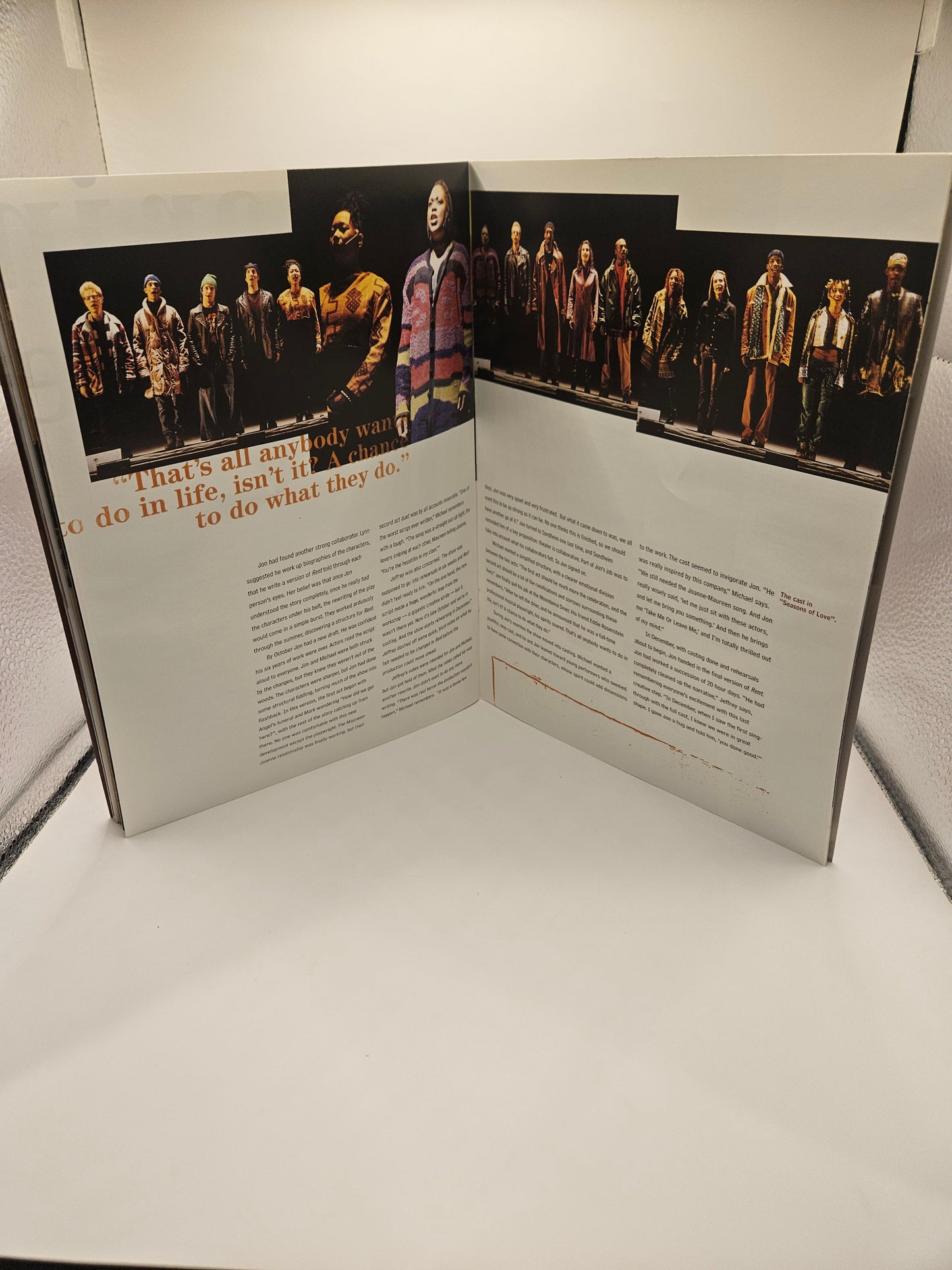 The Creation of Rent Souvenir Program Book with Centerfold Poster