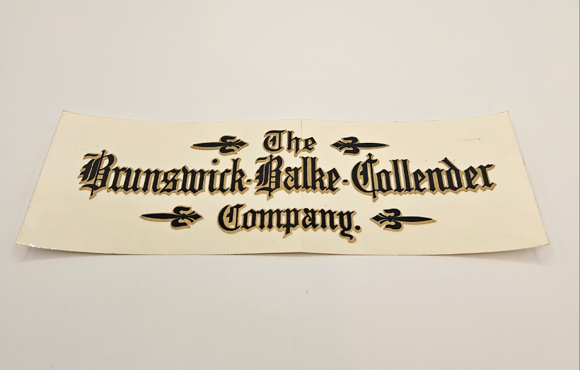 Vintage Brunswick Balke Collander Co Decal - Small